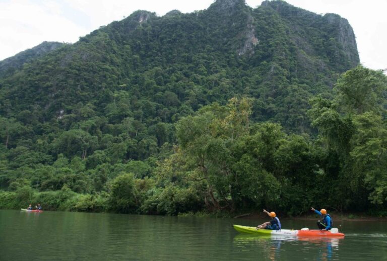 Half-Day Nam Song River Kayak Tour With Zipline or Tham None