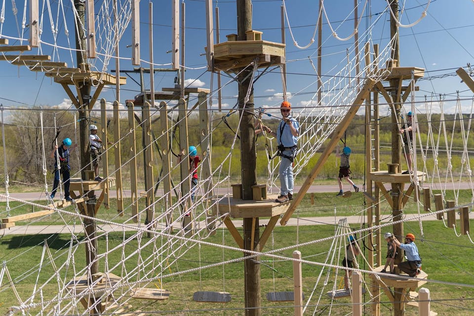 Henderson, Minnesota: High Ropes Obstacle Course Experience - Overview of the High Ropes Course