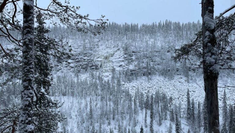 Hiking at Korouoma | Frozen Waterfall