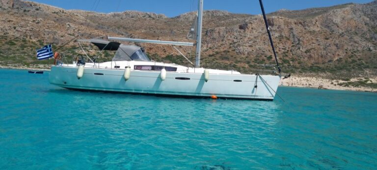 Kissamos: Balos and Gramvousa Private Sailing Trip With Meal