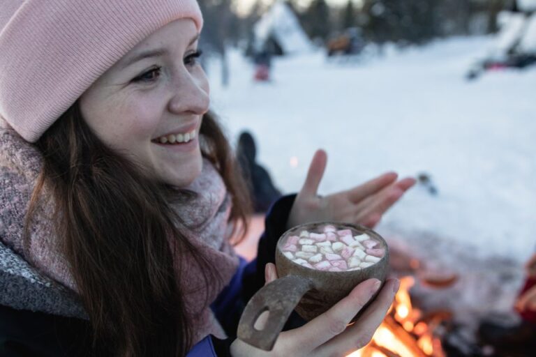 Levi: Snowmobile Safari With Ice Fishing and Outdoor Lunch