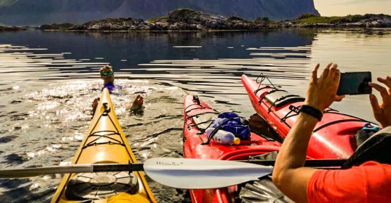 Lofoten: Full Day Combo Tour, (Kayaking and Rappelling)