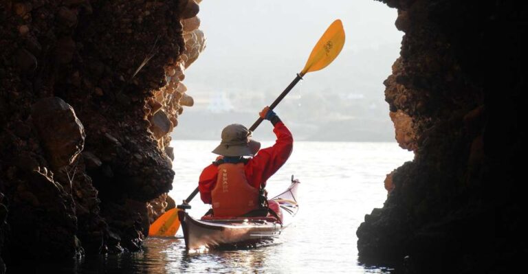 Naxos: Moutsouna Caves Sea Kayak Tour, Snorkeling & Picnic