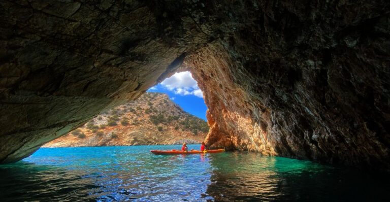 Naxos: Rhina Cave and Coastline Sea Kayaking Tour