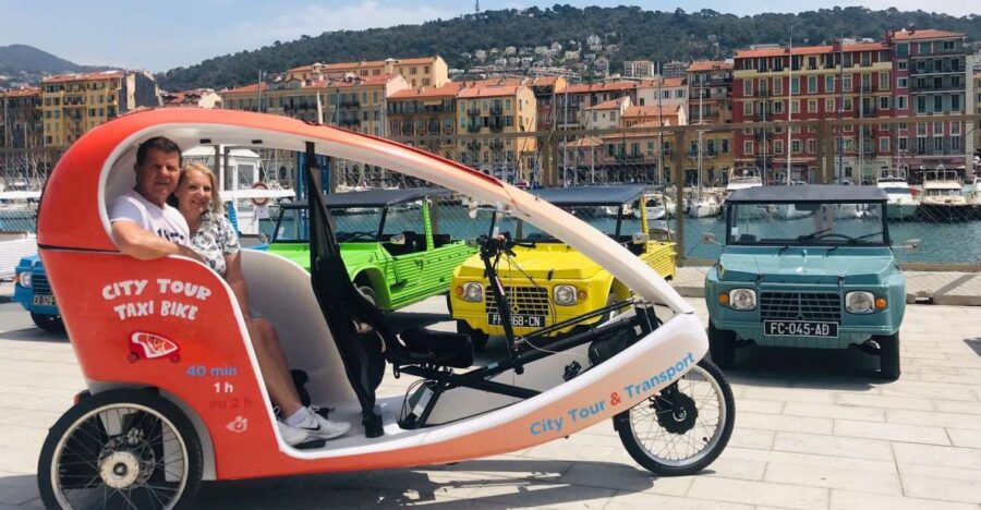 Nice: Guided Tour in Electric Assisted Velotaxi.