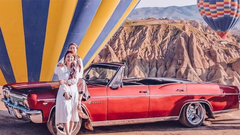 Ortahisar: Balloon Ride by Classic Car in Cappadocia