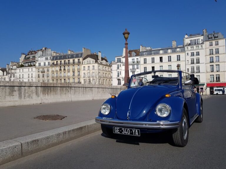 Paris: Private Guided City Tour by Classic Convertible Car