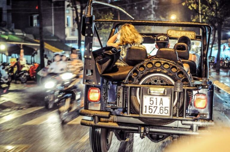 Private Jeep Tour Saigon by Night & Cruise Dinner With Music