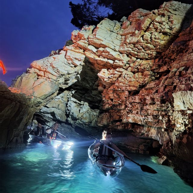 Pula: Istria Sea Canyon Illuminated Kayak Tour by Night - Tour Overview