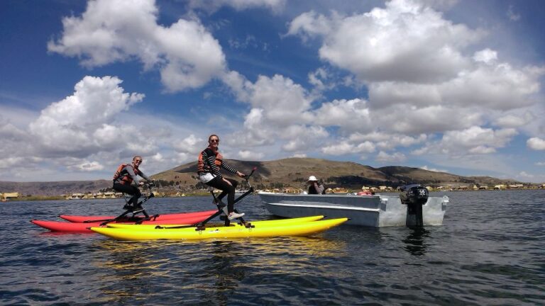 Puno: Water Bike to Uros Island at Lake Titicaca