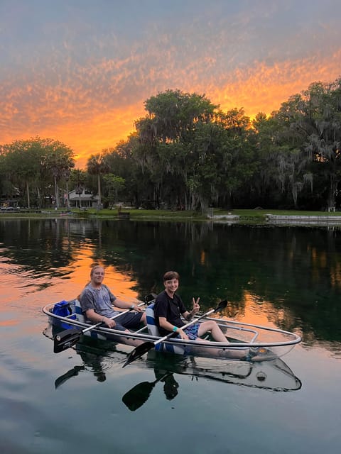 Rainbow Springs: Clear Kayak Sunset & Glow Tour - Tour Overview