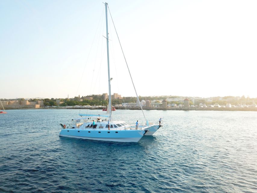 Rhodes: Catamaran Cruise With Snacks, Wine & Sunset Viewing - Cruise Overview