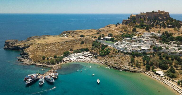 Rhodes Town: Scenic Cruise to Lindos With Swim Stops