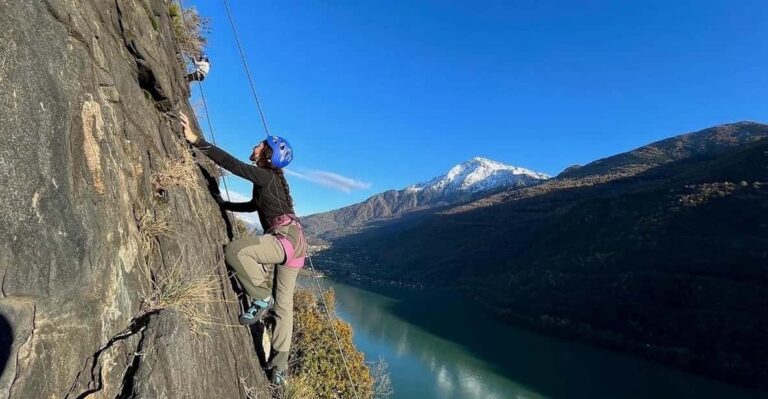 Rock Climbing in Colico on the Top of Lake of Como