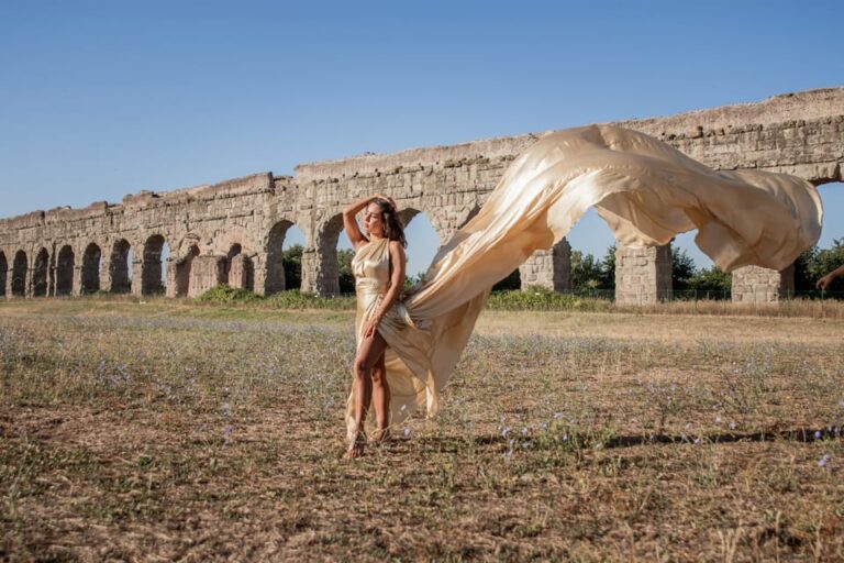 Rome: Flying Dress Photoshoot at Parco Degli Acquedotti