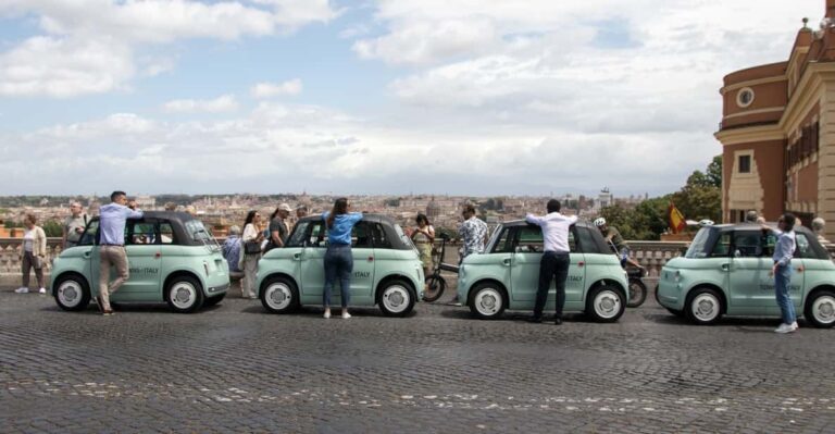 Rome: Guided E-Car City Tour With Gelato Stop