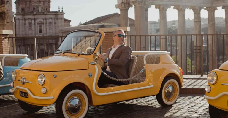 Rome: Vintage Electric Cabriolet Private Driving Tour