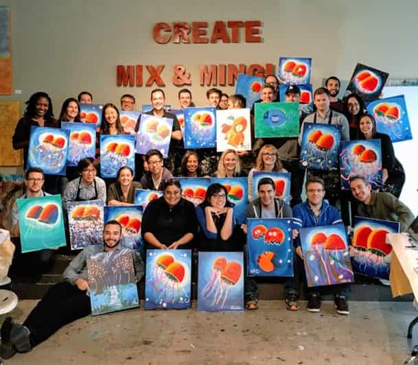 San Mateo: Paint & Sip Experience for Large Groups - Overview of Experience