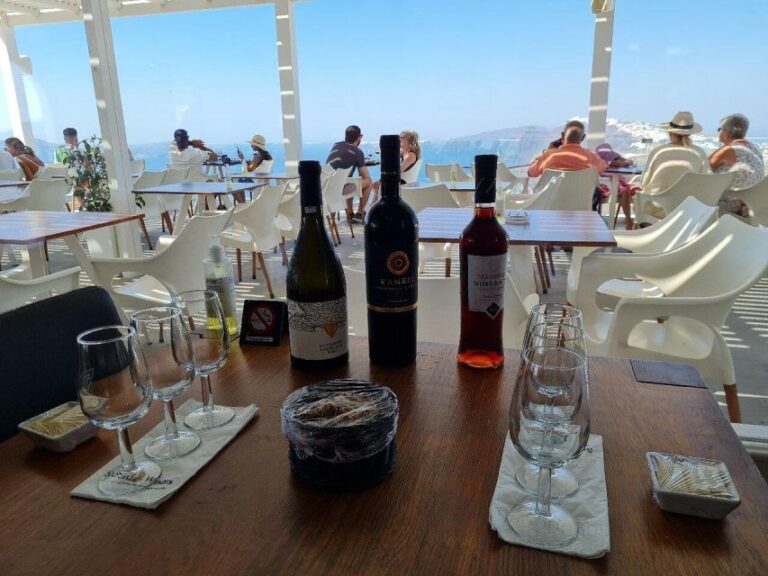 Santorini: 3 Wineries Visit With 9 Wines Premium Tasting