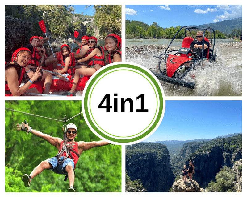 Side/Antalya: Canyon Rafting, Buggy or Quad, & Zipline Tour - What to Bring