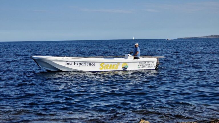 Siracusa: Ortigia & Sea Caves Speedboat Tour With Swim Stop