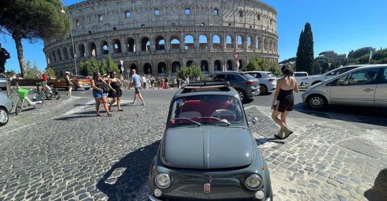 Sweet Life in a Fiat 500: Rome and Aperitif at the Colosseum