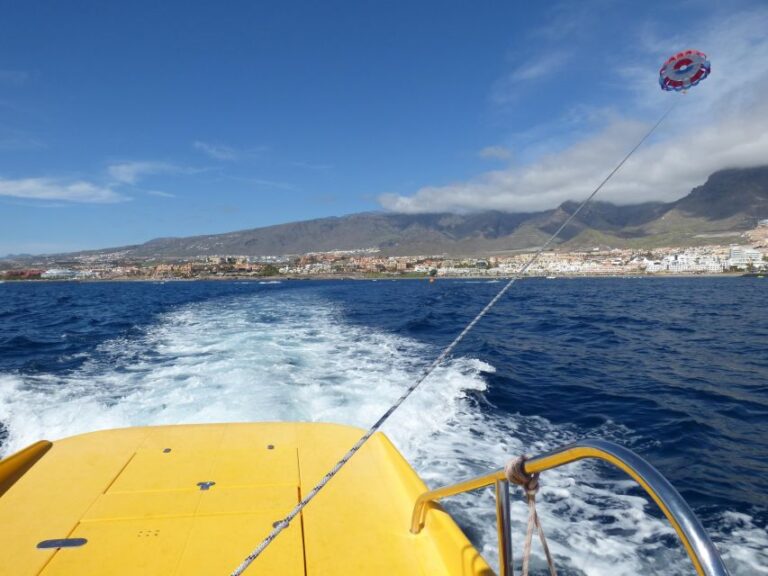 Tenerife South: Parascending Experience With Boat Ride