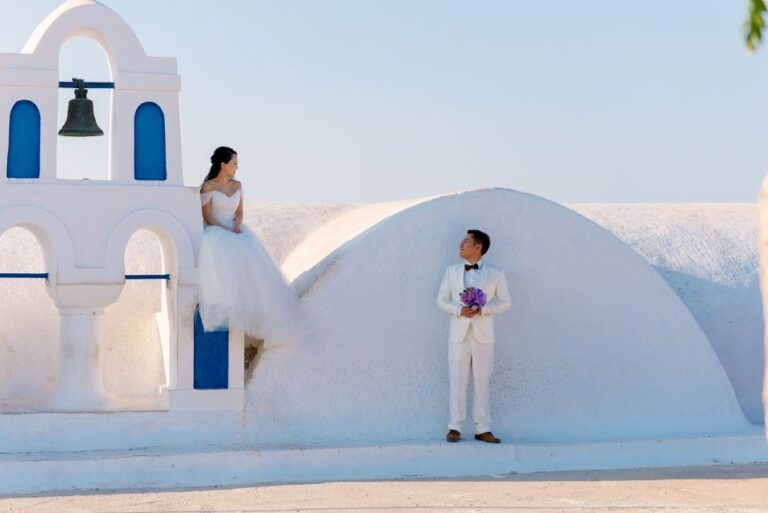 Unique Wedding Photos in Oia Village