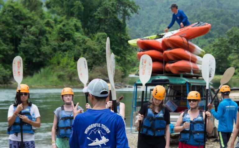 Vang Vieng: Kayaking & Cave Tubing With Zip Line/Blue Lagoon