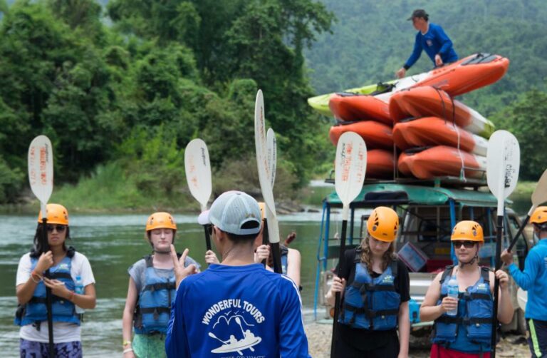 Vang Vieng: Tham Nangfar and Tham Nam Day Tour With Kayaking