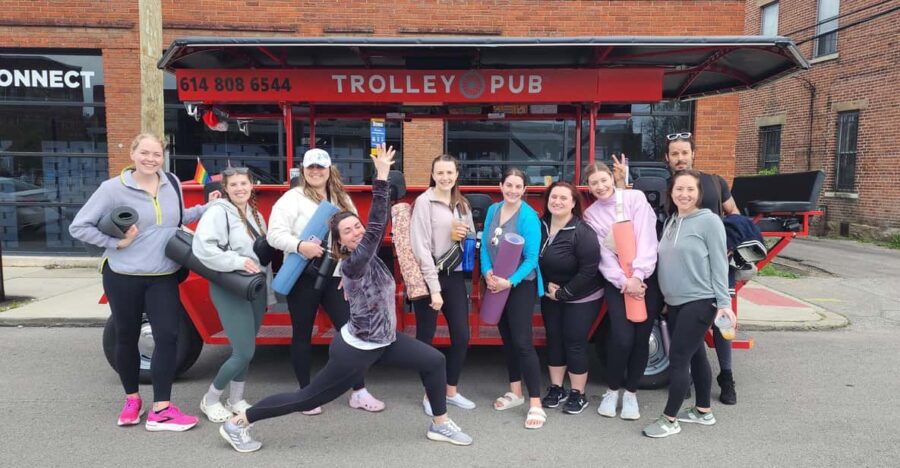 Yoga & Coffee Tour On The Trolley Pub