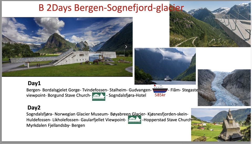 2days Tour to Hardanger and Flåm or Sognfjord Glacier Flexib - Language and Guide Services