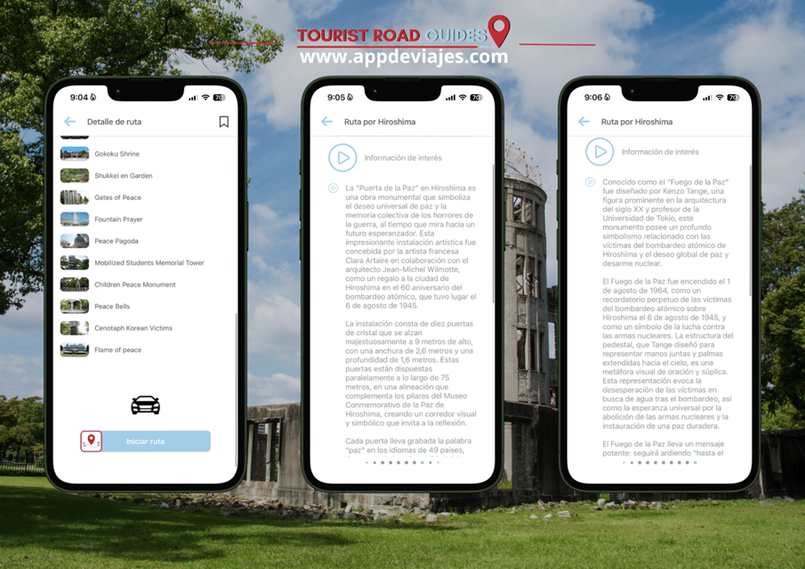 App Self-Guided Audio Guide Routes Visit Hiroshima - User Experience and Feedback
