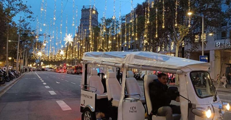 Barcelona: Private Christmas Lights Tour by Eco Tuk Tuk - Tour Highlights and Experience