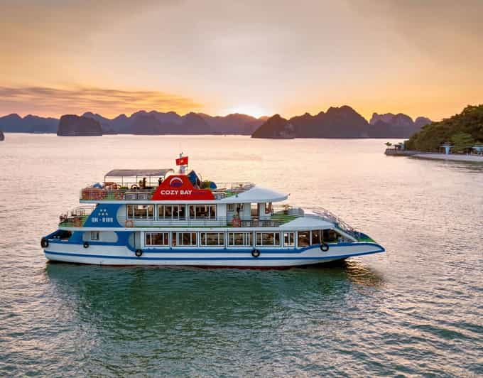 Cozy Bay 5-Star Halong Day Trip, Buffet Lunch, Cave & Island - Itinerary Highlights