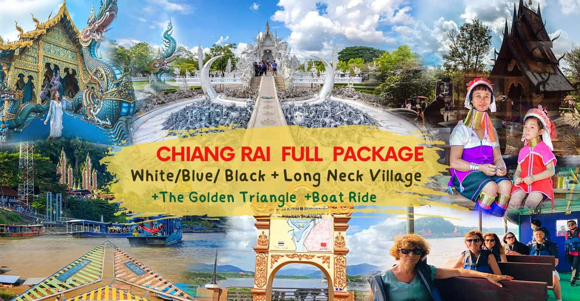 From Chiang Mai: Chiang Rai Temples +The Golden Triangle - Wat Rong Khun (White Temple)