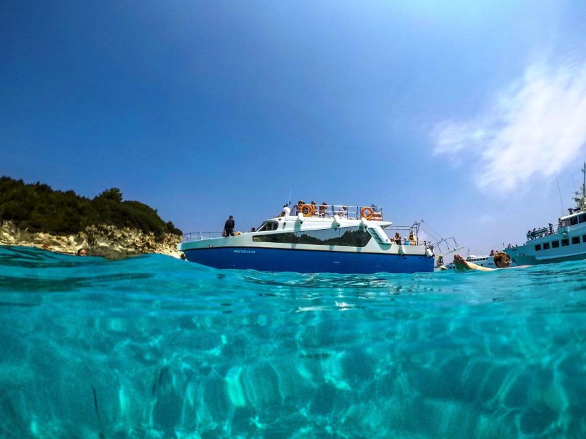 From Lefkimmi: Syvota, Blue Lagoon and Cave Sunset Cruise - Included Amenities and Facilities