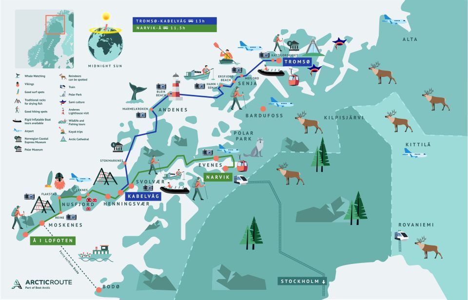 Hop-On/Hop-Off to 30 Places With the Arctic Route in Norway - Booking and Cancellation Details