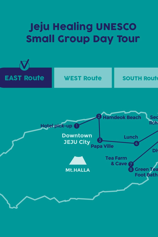 Jeju East: Healing UNESCO Small Group Day Tour - Itinerary Highlights