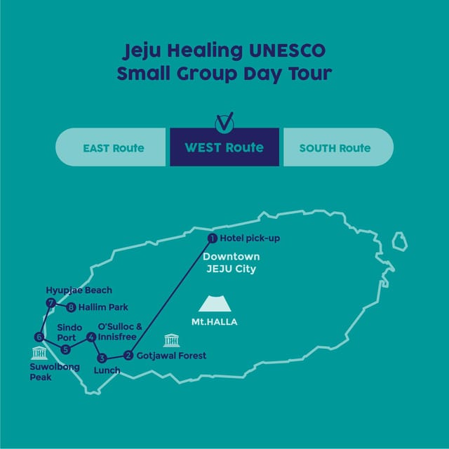 Jeju West: Healing UNESCO Small Group Day Tour - Itinerary Highlights