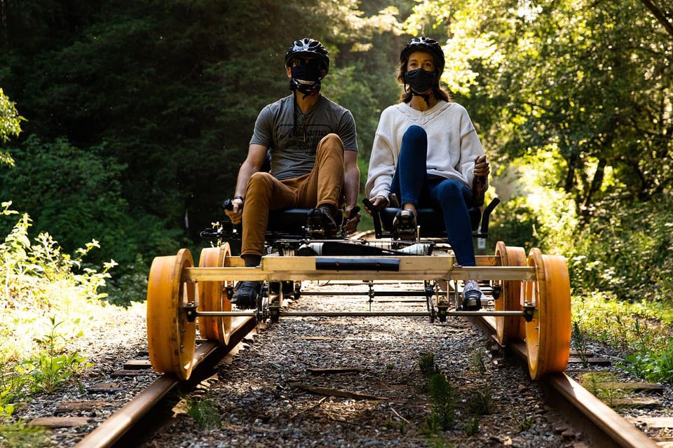 Mendocino County: Moonlight Railbike Tour - Unique Experience Highlights