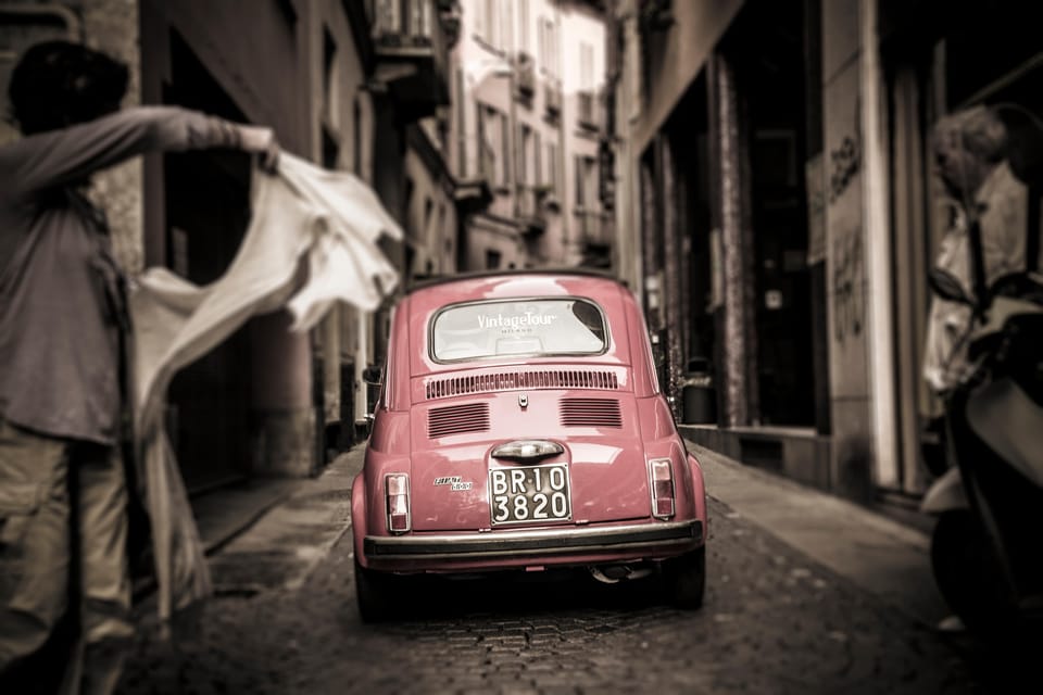 Milan: Grand Tour by Vintage Red Fiat 500 (4 Hs, 4 Stops) - Itinerary Highlights