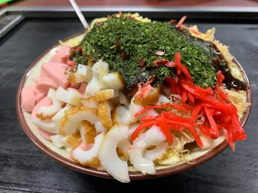 Okonomiyaki Cooking at a Traditional Restaurant. - Ingredients and Equipment Provided