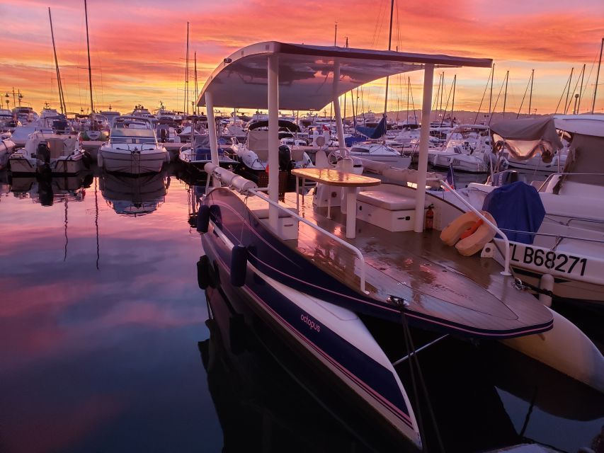 Private Catamaran Trip in the Bay of Juan Les Pins at Sunset - Unique Experience Details