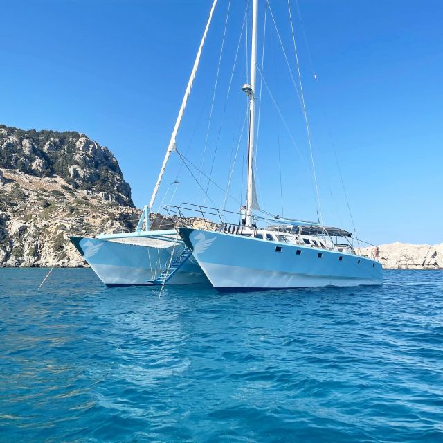 Rhodes: Catamaran Cruise With Snacks, Wine & Sunset Viewing - Pricing and Booking