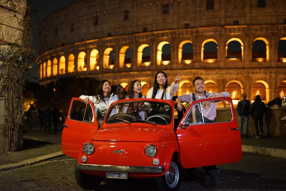 Romes Night Magic: Fiat 500 Vintage Car Tour - Experience Highlights