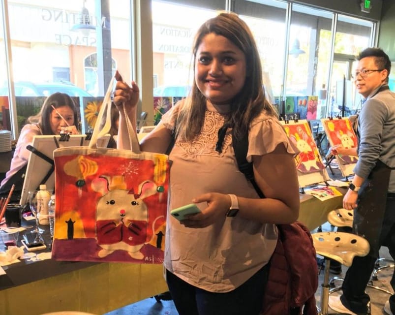 San Mateo: Tote Bag Painting Class - Expert Guidance