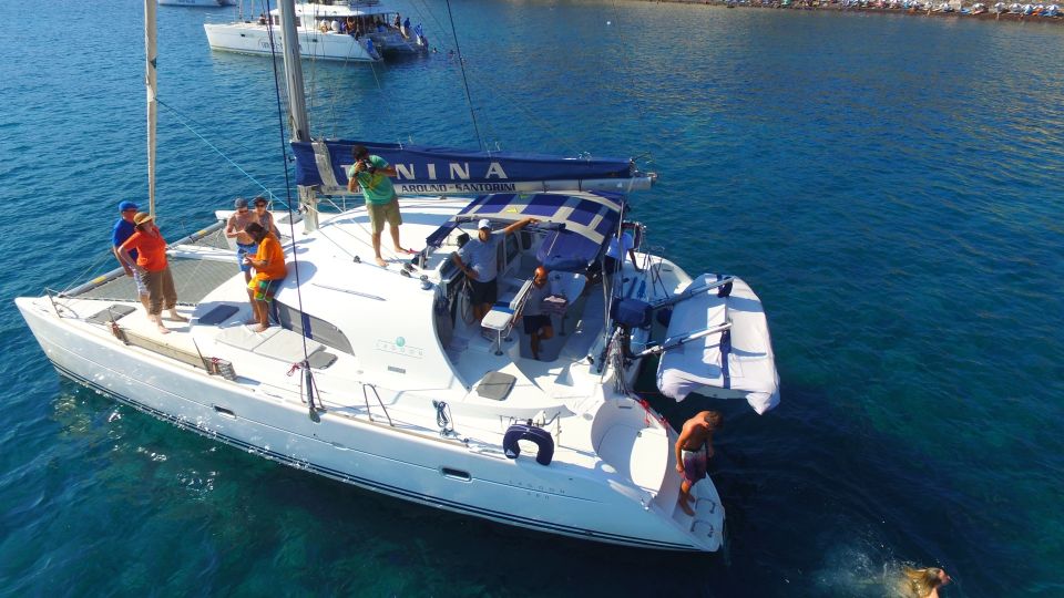 Santorini: 7-Hour Private Catamaran Cruise With Food & Drink - Pricing and Booking Information