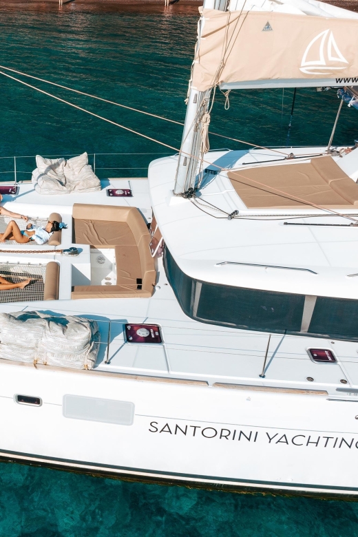 Santorini: Luxury Catamaran Cruise With Lunch, BBQ & Drinks - Itinerary and Experience