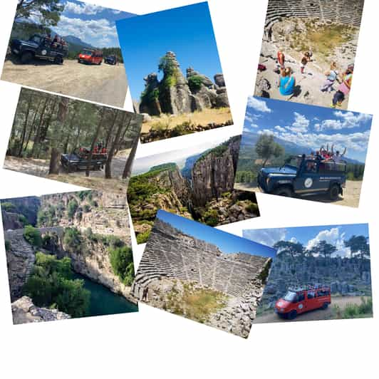 SideAlanya: Jeep Safari, Tazi Canyon, and Selge Theater Tour - Itinerary Highlights